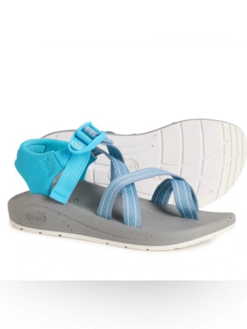 Chaco Women's Size 9 CushZ Toe-Loop Sport Sandals Water Shoes Chacos Blue NWT